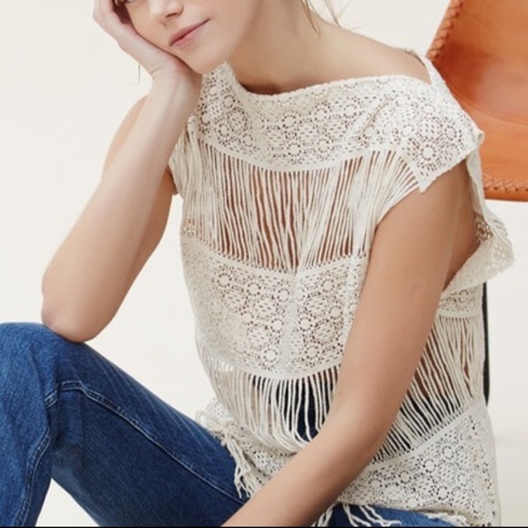 ✨Host Pick✨Crochet Top In Créme - Picture 2 of 3